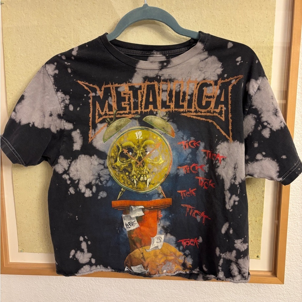 Metallica 2004 tie-Dye T-Shirt size medium- Black